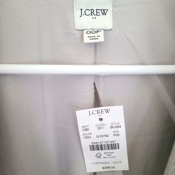 NWT J.Crew Factory Button Neck City Coat - Picture 5 of 5